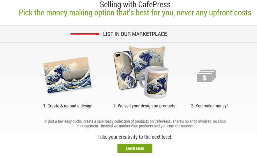 how teens can make money online with Cafe Press